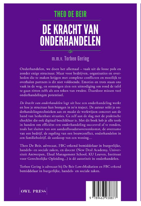 Achterkant van De kracht van onderhandelen