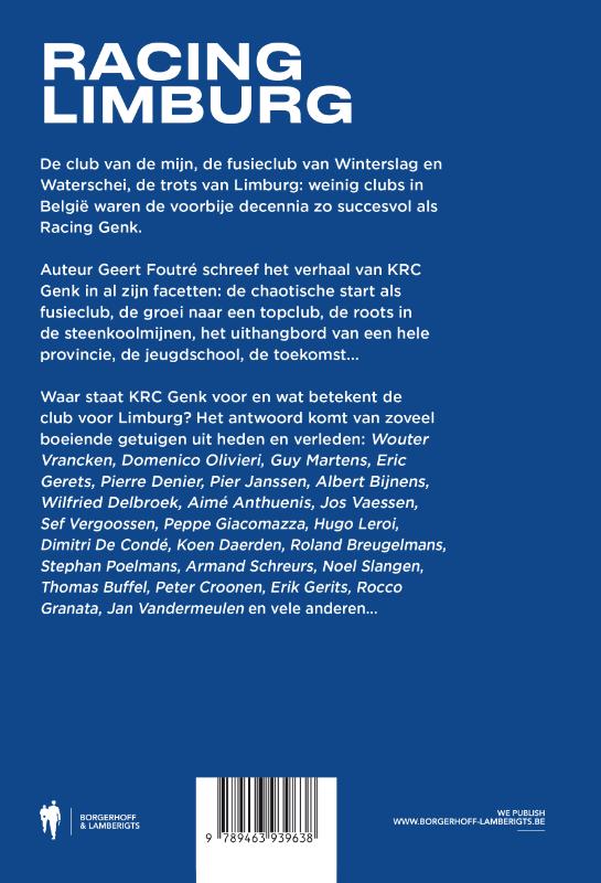 Achterkant van Racing Limburg