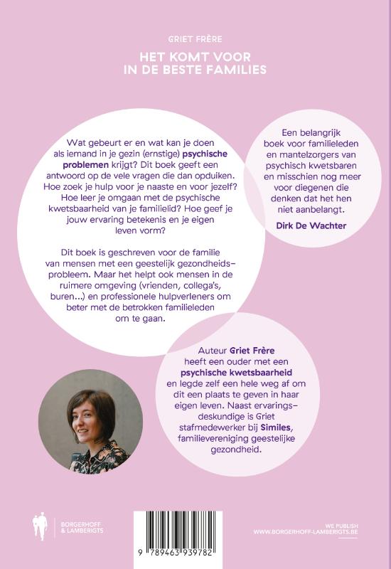 Achterkant van Het komt voor in de beste families