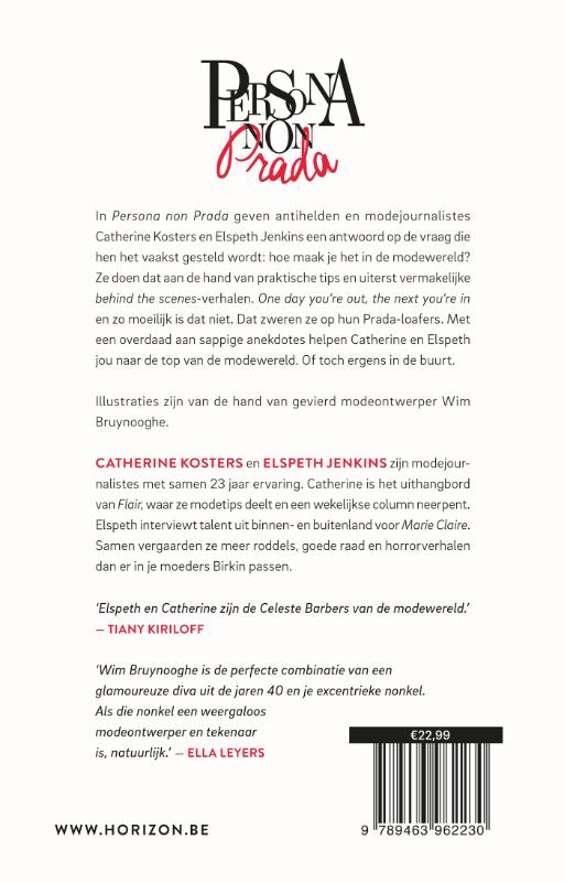 Achterkant van Persona non Prada