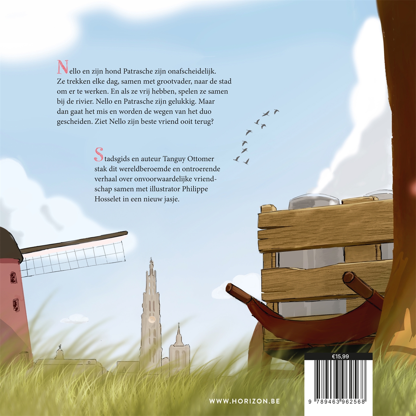 Achterkant van Nello en Patrasche