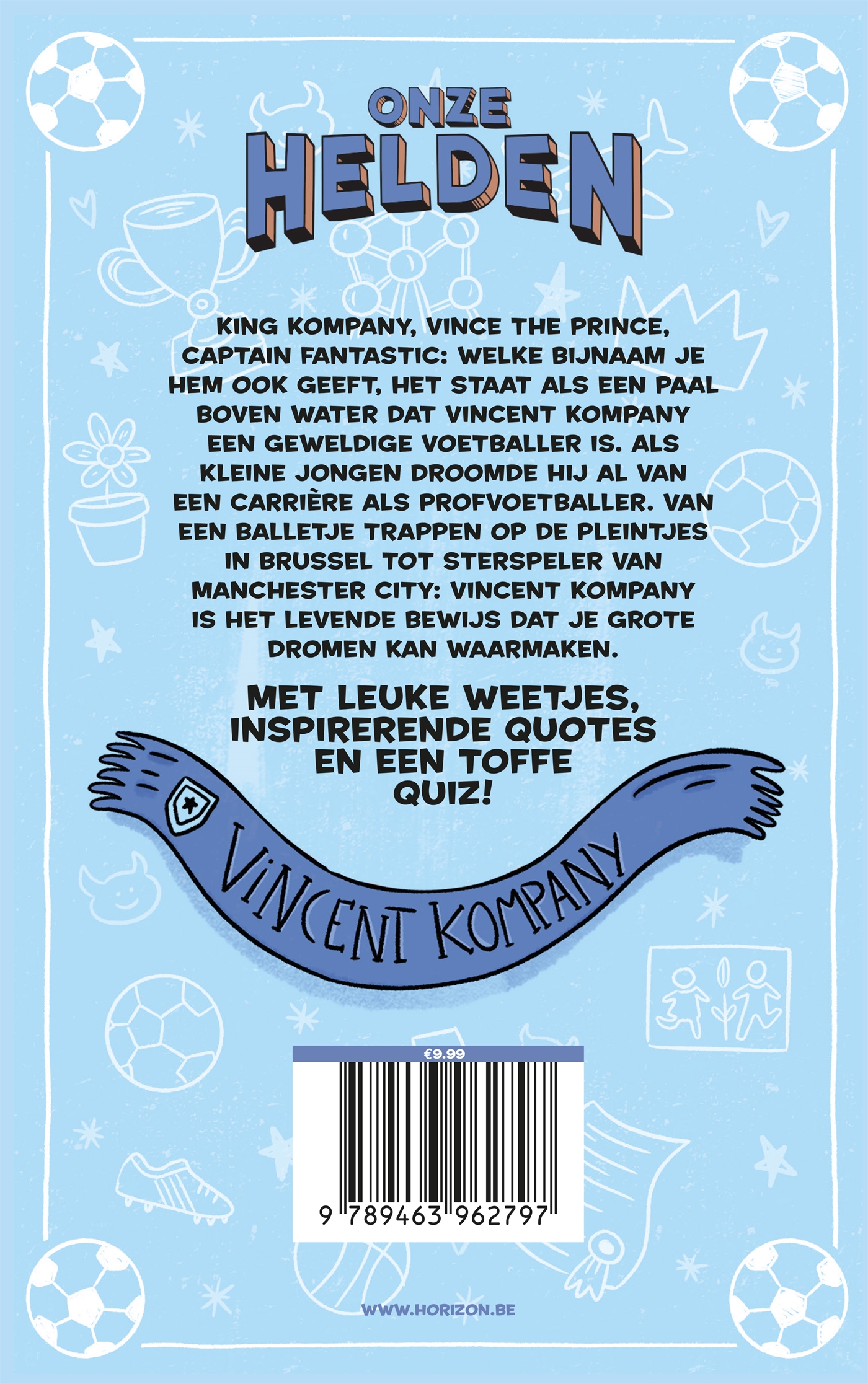 Achterkant van Onze helden: Vincent Kompany