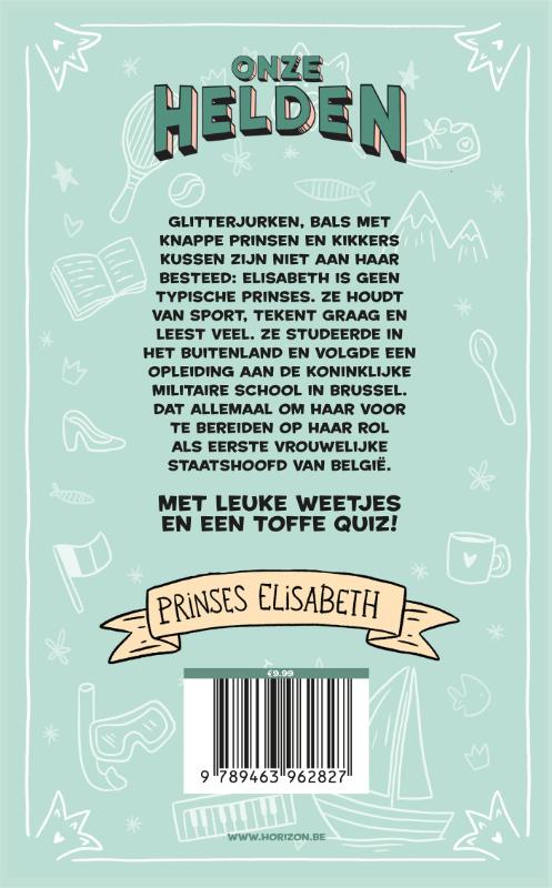 Achterkant van Onze helden: Prinses Elisabeth