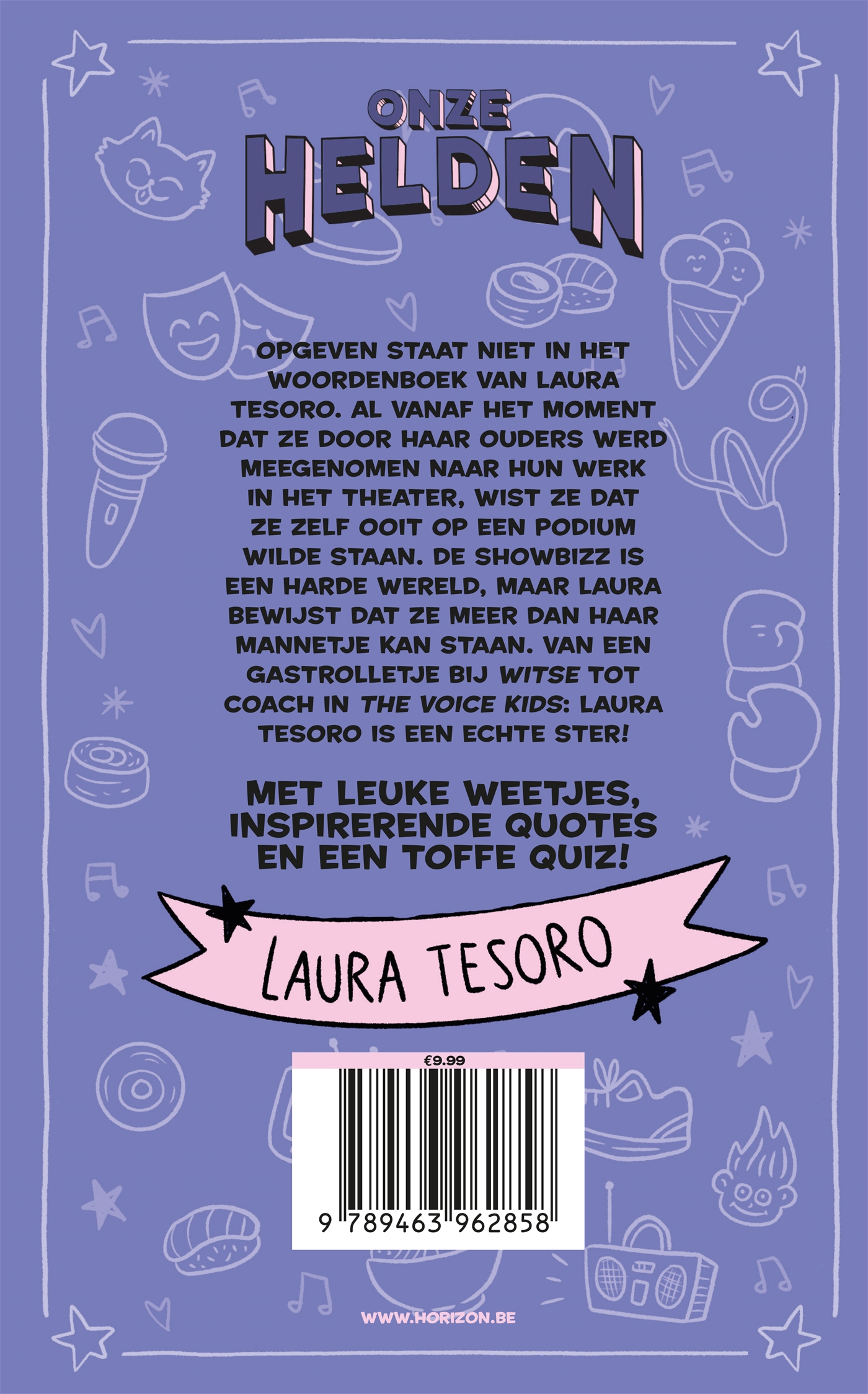 Achterkant van Onze helden: Laura Tesoro