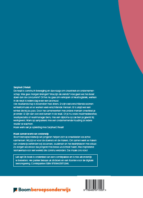 Achterkant van Hospitality, verkoopt en klantreis folio