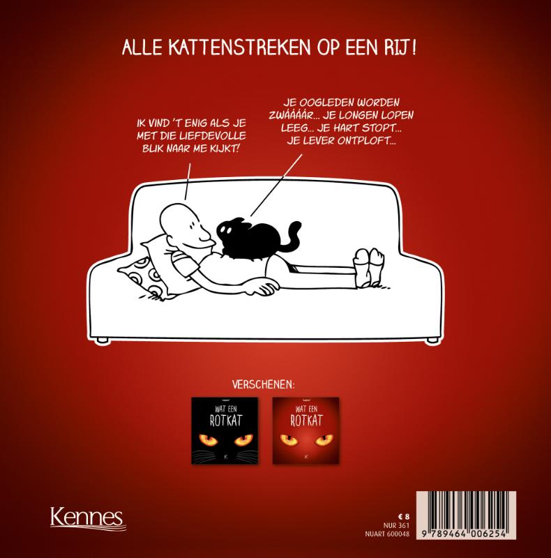 Achterkant van Wat een rotkat