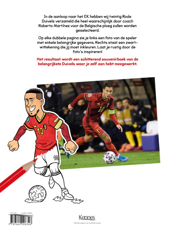 Achterkant van De Rode Duivels: Kleurboek