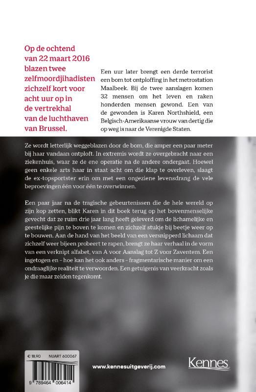 Achterkant van Weggeblazen door de bom