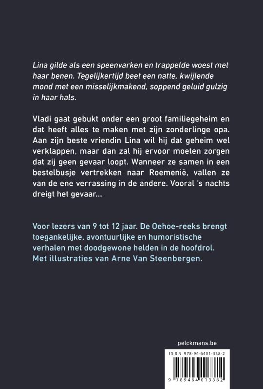Achterkant van Vampier zonder tanden