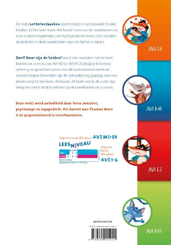 Achterkant van Zoef! Daar zijn de helden!