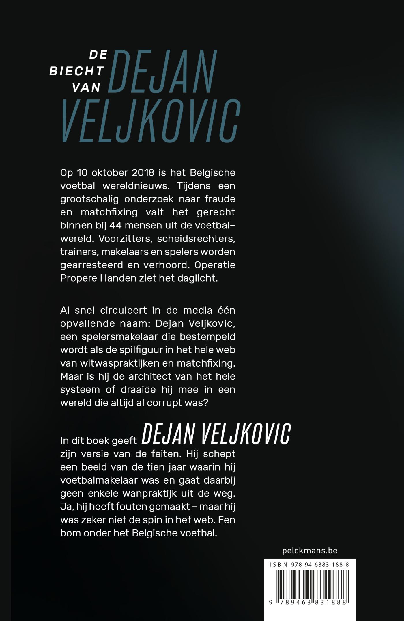 Achterkant van De biecht van Dejan Veljkovic