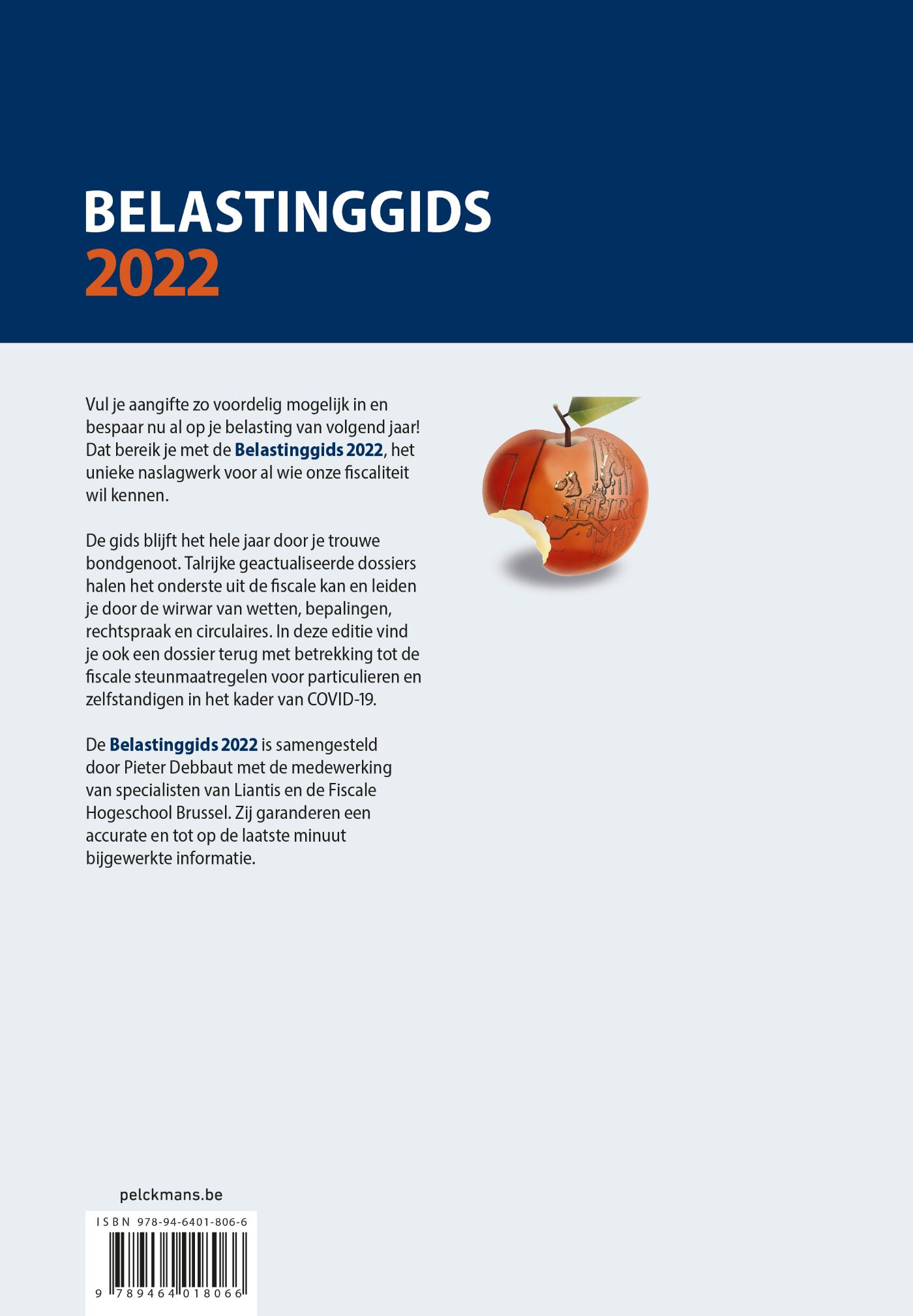 Achterkant van Belastinggids 2022