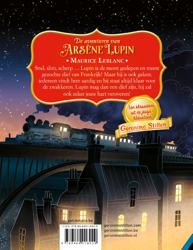 Achterkant van De avonturen van Arsène Lupin