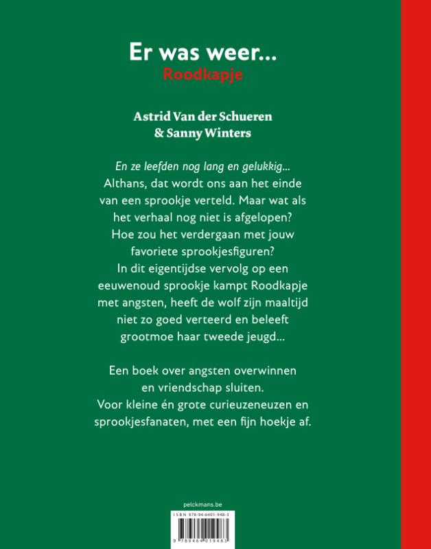 Achterkant van Er was weer Roodkapje