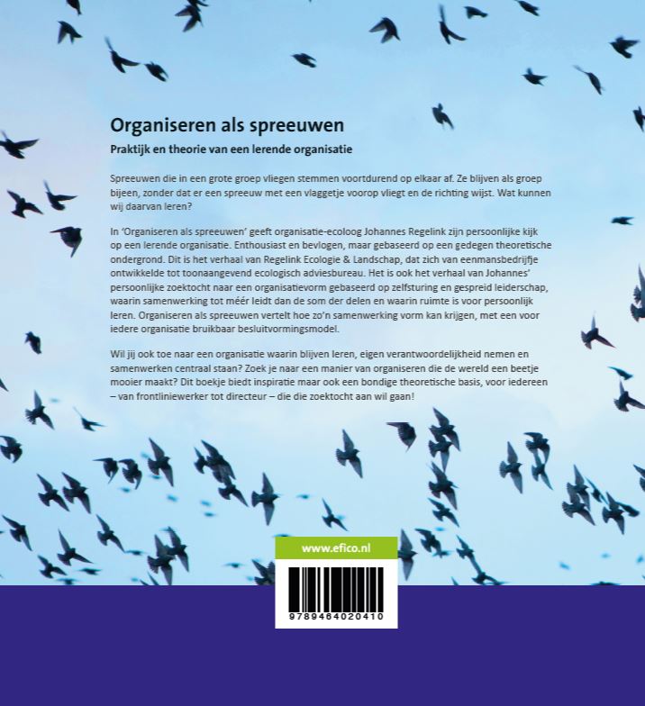 Achterkant van Organiseren als spreeuwen