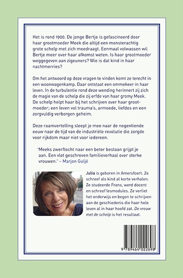 Achterkant van De vrouw met de schelp