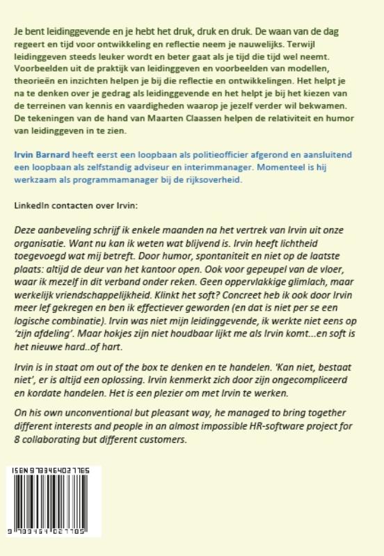 Achterkant van Leidinggeven