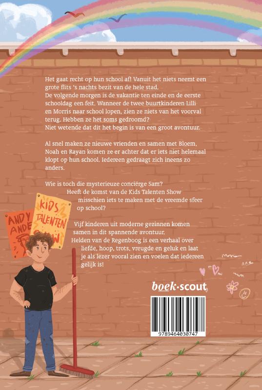 Achterkant van Helden van de Regenboog