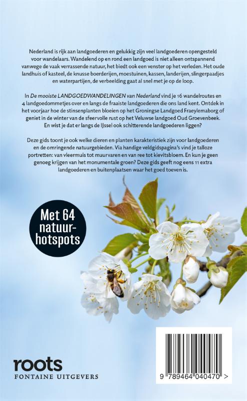 Achterkant van De mooiste landgoedwandelingen van Nederland