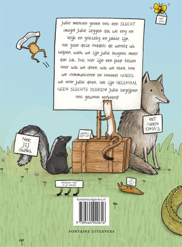 Achterkant van De (niet) enge dieren