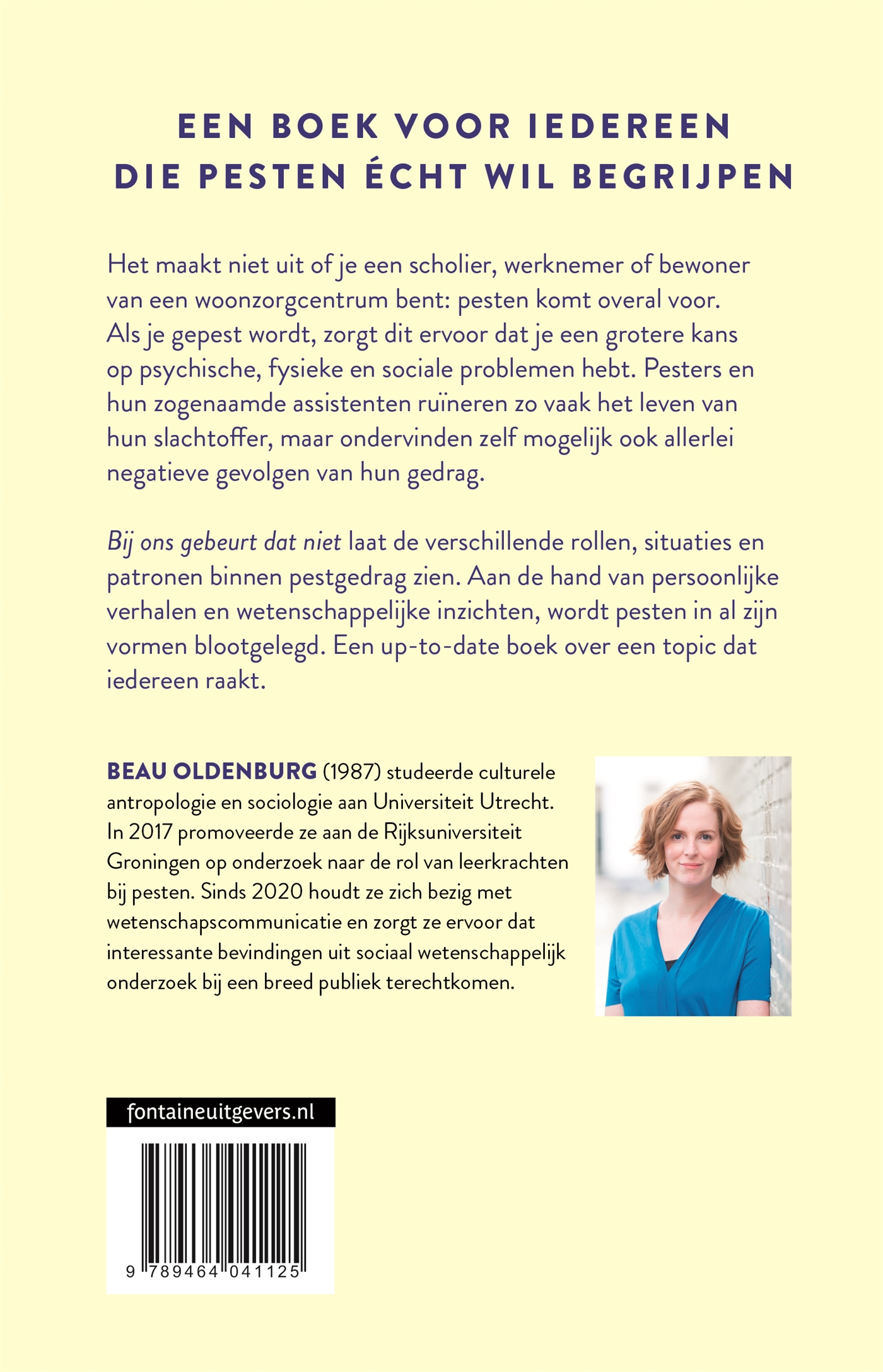 Achterkant van Bij ons gebeurt dat niet