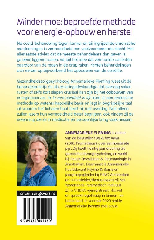 Achterkant van Je vermoeidheid te lijf