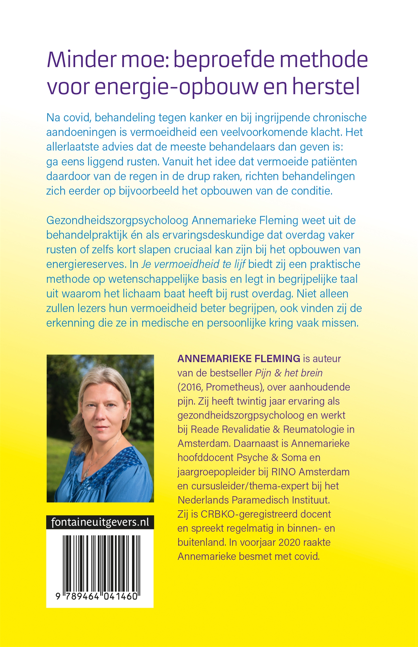 Achterkant van Je vermoeidheid te lijf