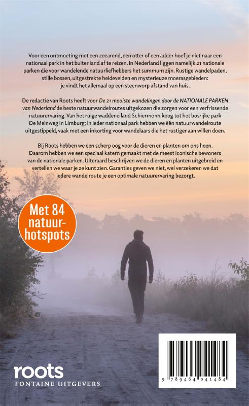 Achterkant van De 21 mooiste wandelingen door de nationale parken van Nederland