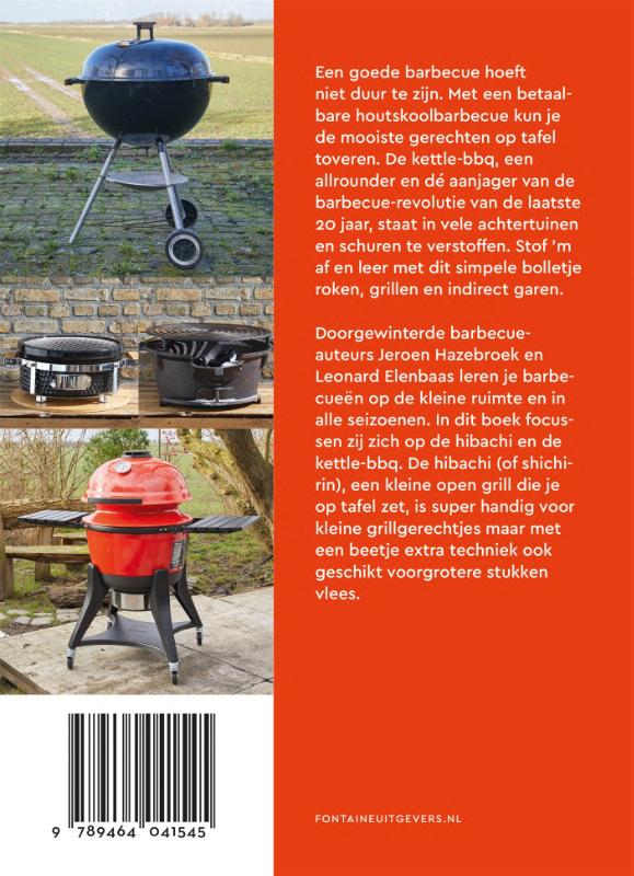 Achterkant van Beter BBQ - Handig met de houtskool-bbq