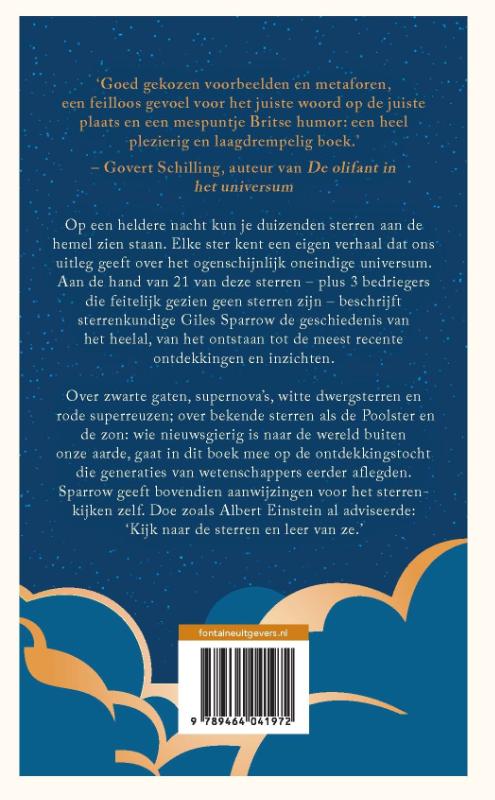 Achterkant van De geschiedenis van het heelal in 21 sterren (en 3 bedriegers)