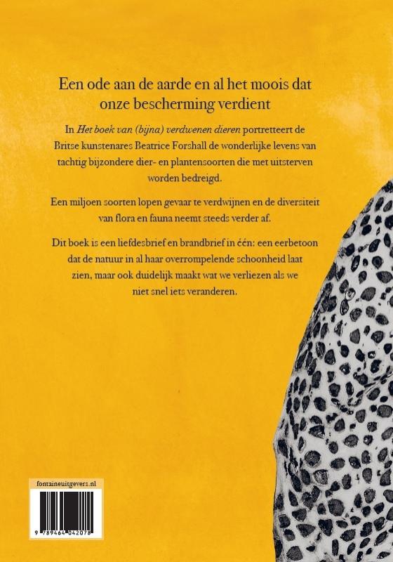 Achterkant van Het boek van (bijna) verdwenen dieren