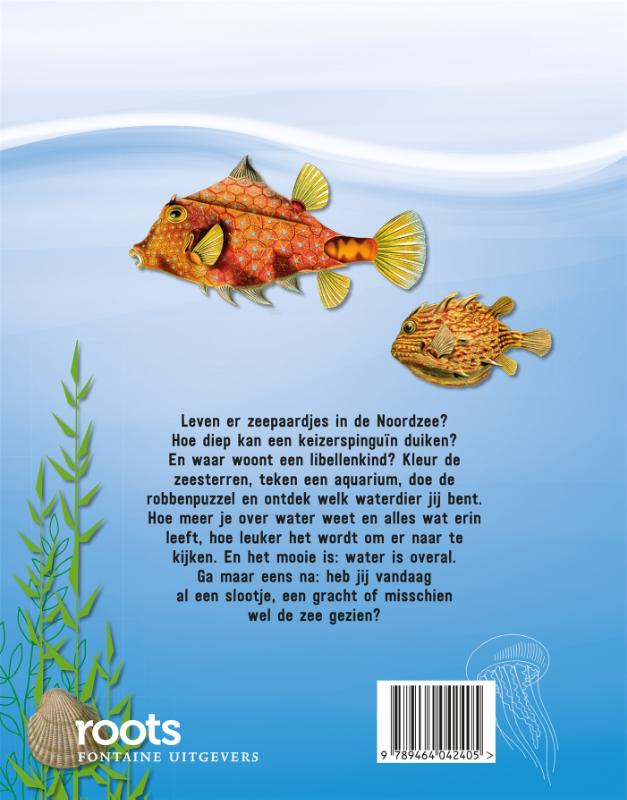 Achterkant van Doe-boek onderwater