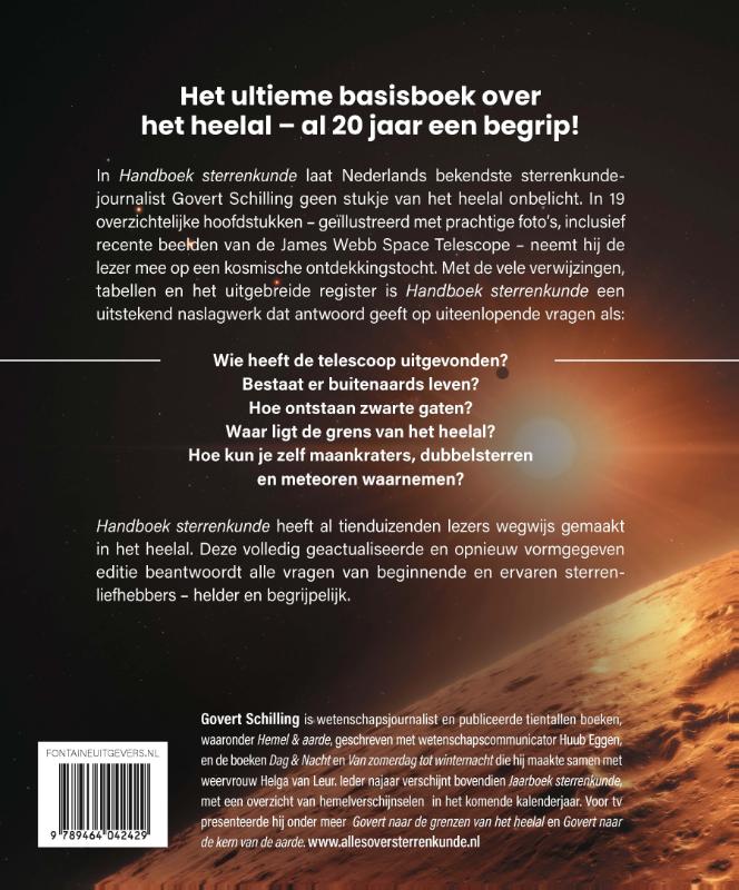 Achterkant van Handboek sterrenkunde