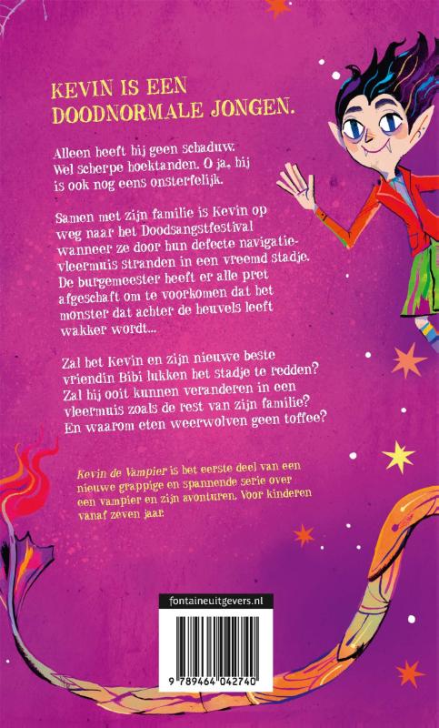 Achterkant van Kevin de Vampier
