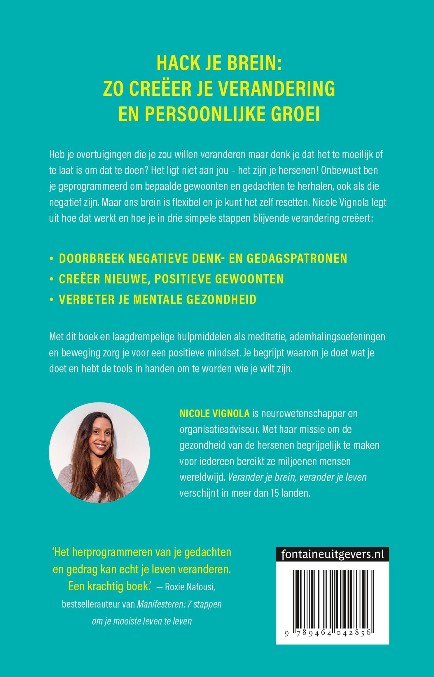 Achterkant van Verander je brein, verander je leven