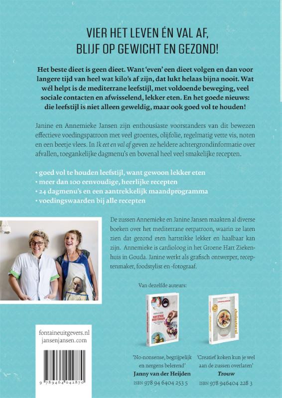 Achterkant van Ik eet en val af