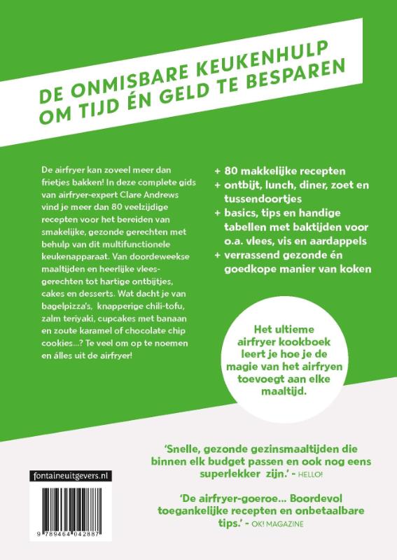 Achterkant van Het ultieme airfryer kookboek