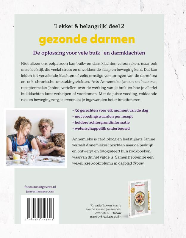 Achterkant van Gezonde darmen