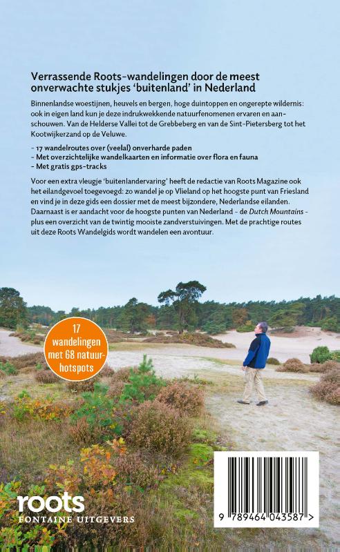 Achterkant van De mooiste woestijn- & bergwandelingen van Nederland