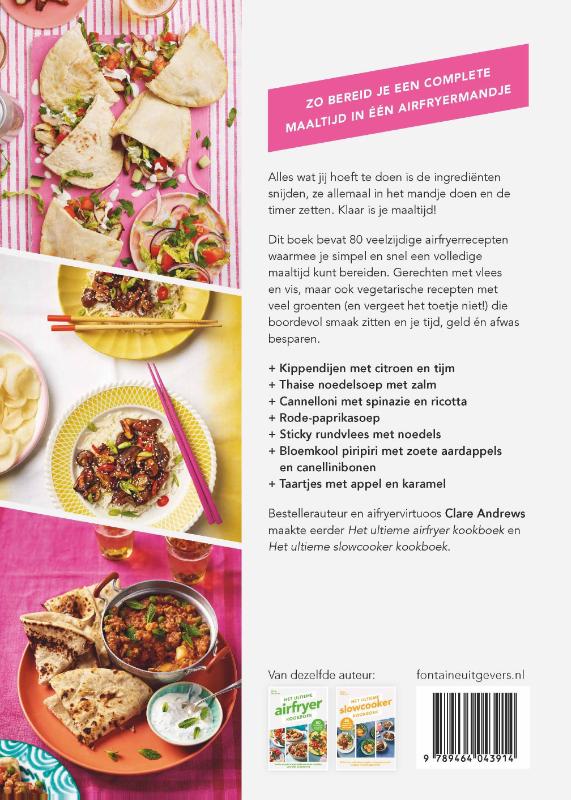 Achterkant van Het ultieme airfryer boek - makkelijke maaltijden