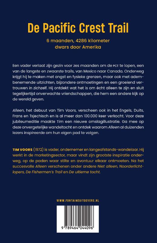 Achterkant van Alleen