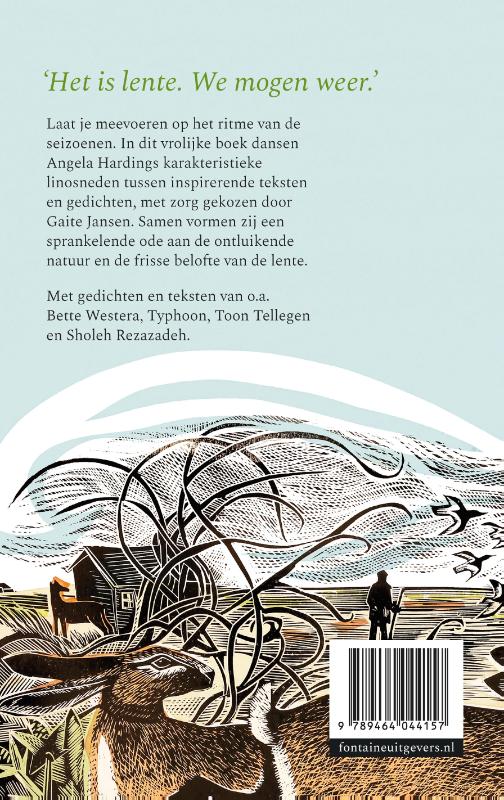 Achterkant van De lente bloeit