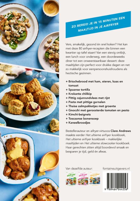 Achterkant van Het ultieme airfryer kookboek - in 15 minuten aan tafel