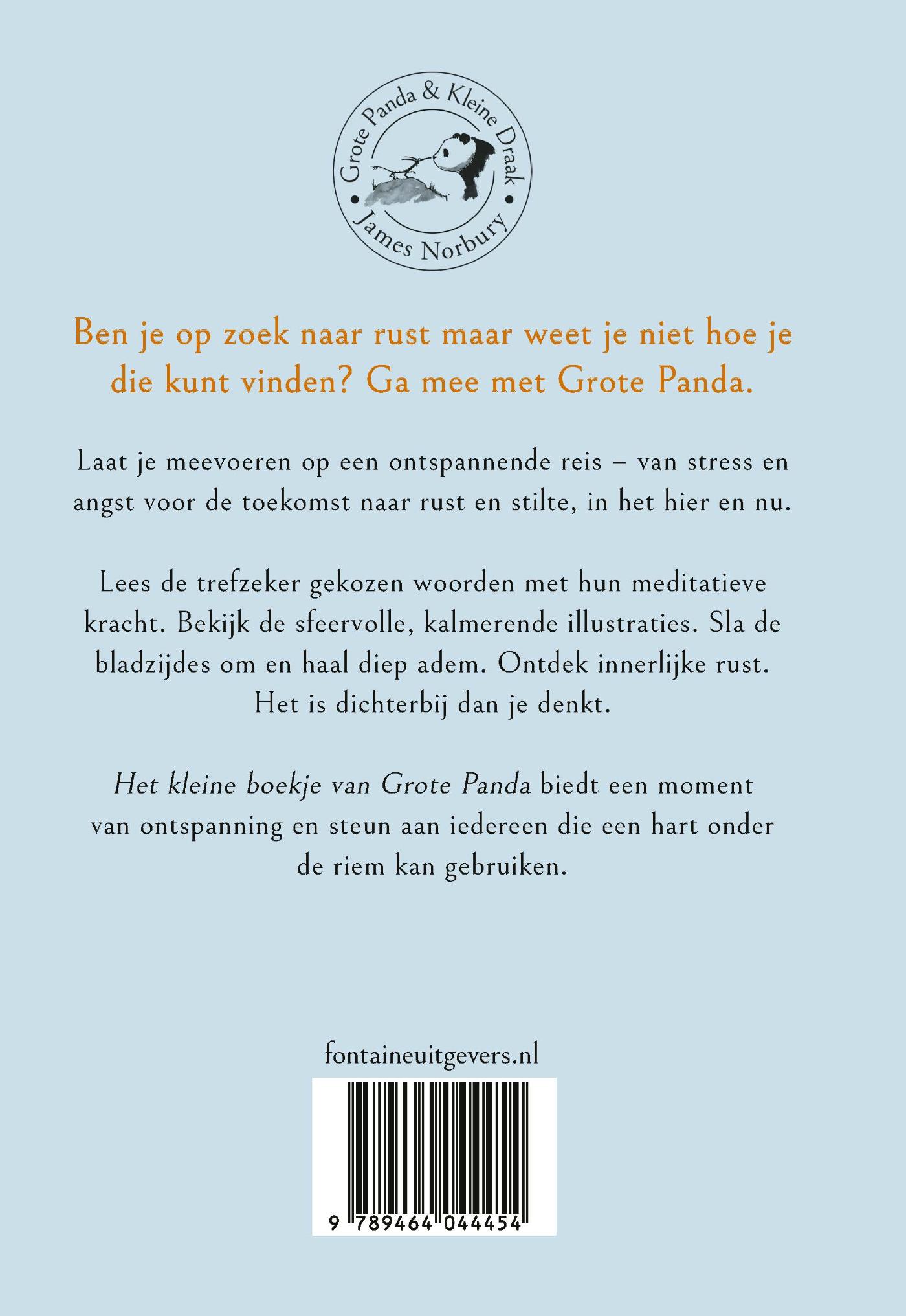 Achterkant van Het kleine boekje van Grote Panda - Rust