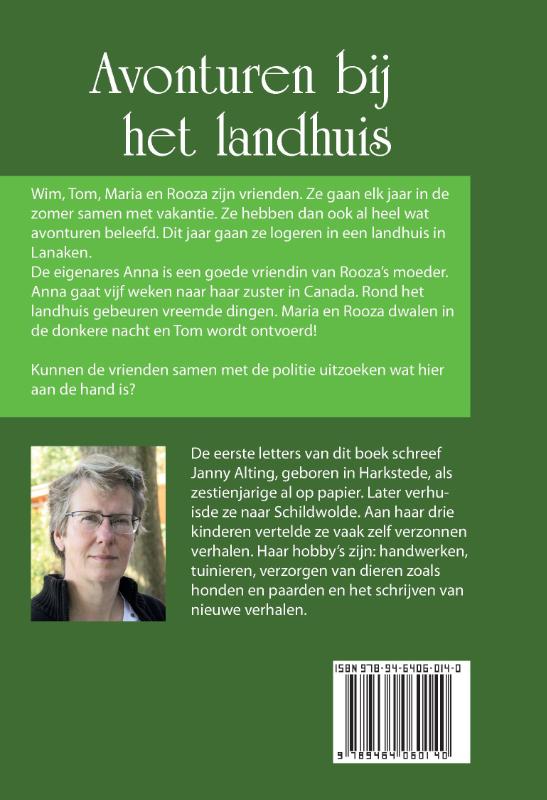 Achterkant van Avonturen bij het Landhuis