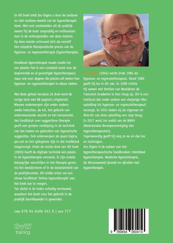 Achterkant van Handboek Hypnotherapie