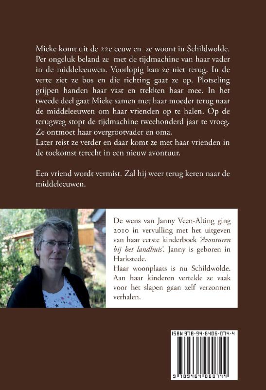 Achterkant van Op gympen naar de Middeleeuwen