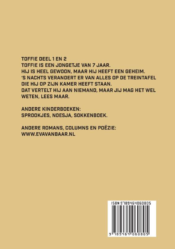 Achterkant van Toffie, deel 1 en 2