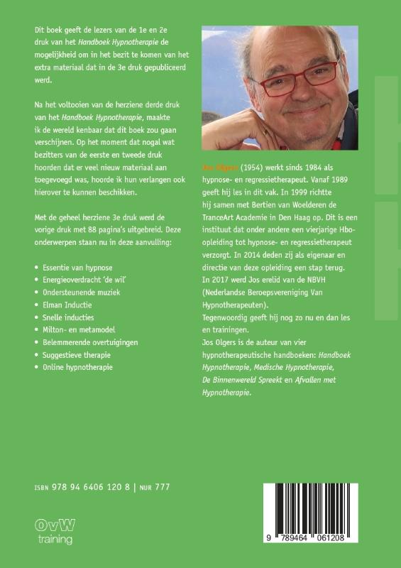Achterkant van Handboek Hypnotherapie Aanvulling