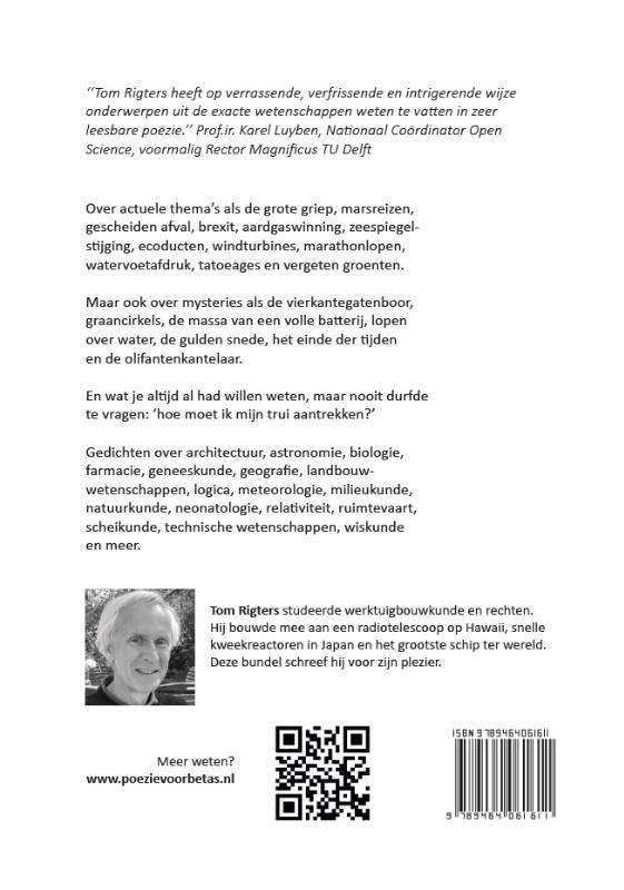 Achterkant van poëzie voor Bèta‘s